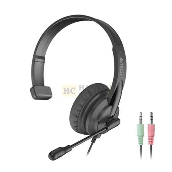 A4Tech HS-11 Mono Headset - Black - 2 x 3.5mm Plug-Hafeez Center