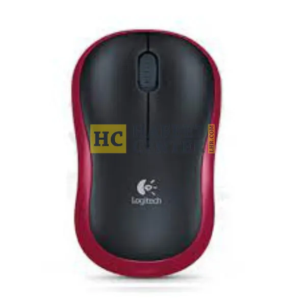 Logitech Wireless Mouse M185 – Red | Black-Hafeez Center