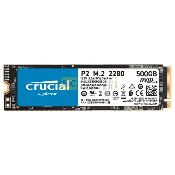Crucial P2 500GB PCIe M.2 2280 SSD | CT500P2SSD8-Hafeez Center Lhr