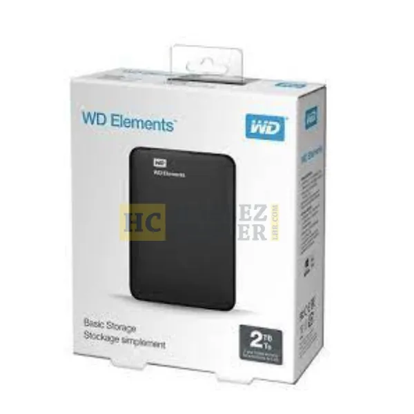 WD Elements 2TB Portable Hard Drive USB 3.0 WDBU6Y0020BBK-Hafeez Center Lhr
