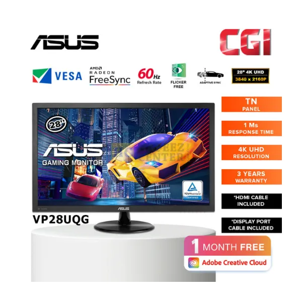 ASUS VP28UQG Gaming Monitor – 28 inch, 4K UHD, 60Hz