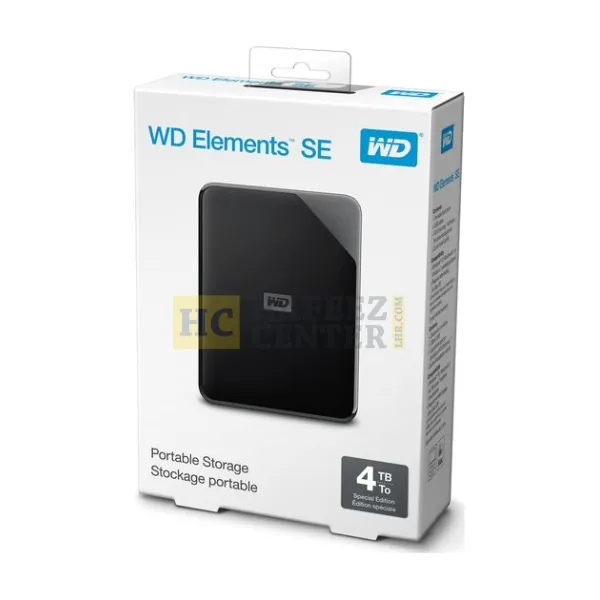WD Elements 4TB Portable Hard Drive | Black - Hafeez Center Lahore