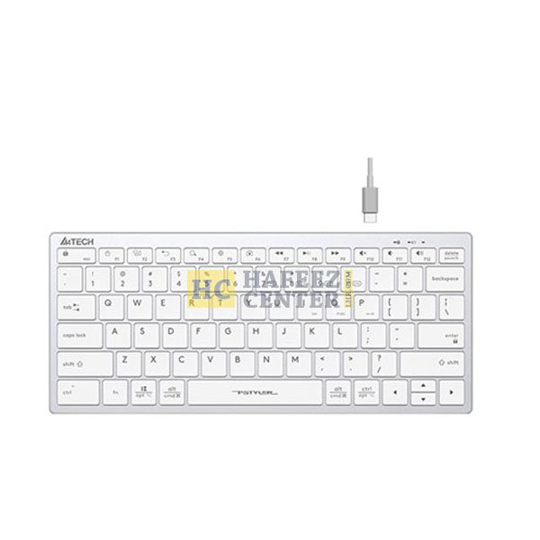 A4tech Fstyler FBX51C Dual Mode Bluetooth / 2.4G Wireless Compact Rechargeable Keyboard