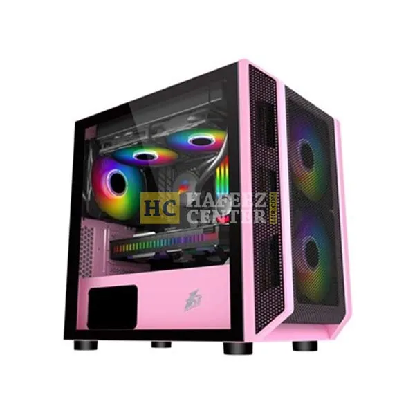 1stPlayer D3 DK Series Micro ATX Case, Pink, 3-Fans - Hafeez Center Lhr