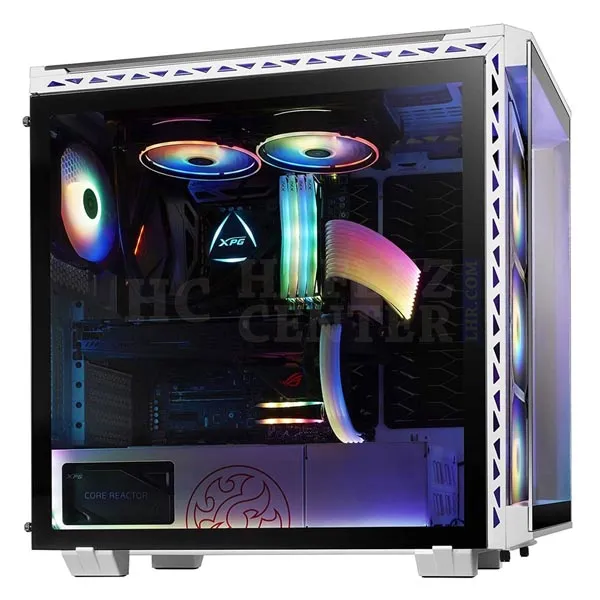 XPG BattleCruiser Mid-Tower 4 RGB Fans Tempered Glass Panel PC Case White-2 - Hafeez Center Lhr