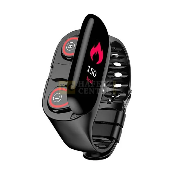 M1 AI Smart Watch With Bluetooth Earphone Wireless Earbud Heart Rate Monitor Smart Wristband Long - Hafeez center Lahore