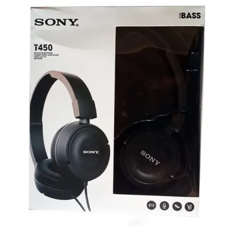 SONY T450 Wired Headphones Blue Color