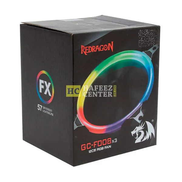 Redragon GC-F008 120mm RGB Fan Quiet High AirflowRadiators - Hafeez Center Lahore
