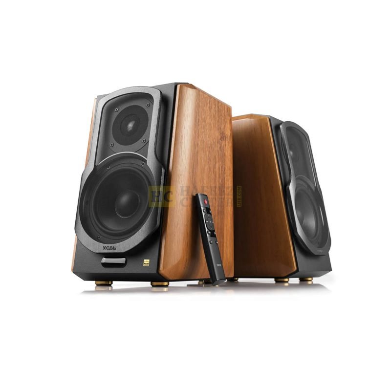 Edifier S1000MKII Hi-Res Audio Active 2.0 Bluetooth Bookshelf Speaker Set - Brown