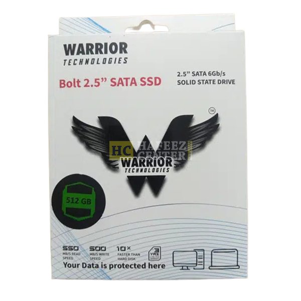 Warrior 512GB SSD with 2 Years Brand Warranty (Made in Taiwan)