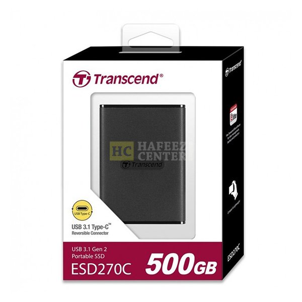 Transcend 500 GB ESD 270C USB 3.1 Gen 2 Type C External SSD - Hafeez Center Lhr