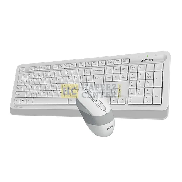 A4Tech Fstyler FG1010S 2.4G Power-Saving Wireless Desktop Set – White - Hafeez Center Lhr