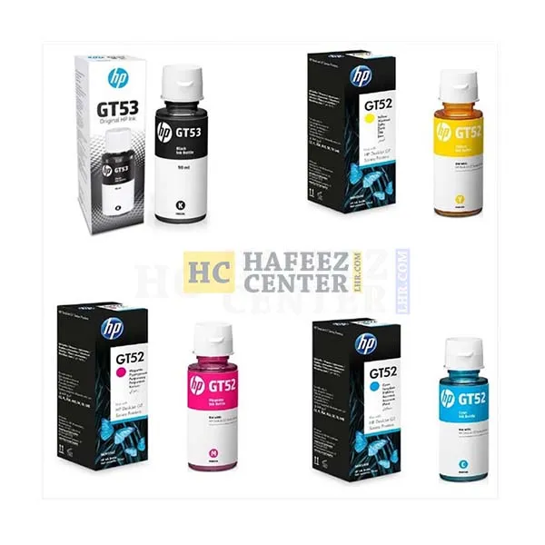HP GT52 GT53 4 Color Set Genuine Official Ink Bottle For GT 5820 5810 410 310 - Hafeez Center Lahore