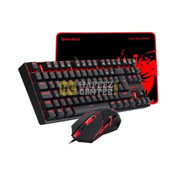 Redragon Gaming Essentials K552-BA-2 – Keyboard Mouse and Mouse Pad 3-in-1 Set - Hafeez Center Lahore