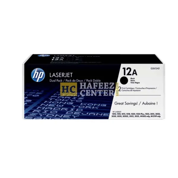 HP 12A Black LaserJet Toner Cartridge (Q2612A) - Hafeez Center Lhr