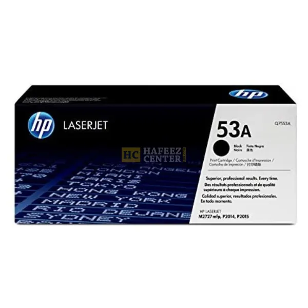 HP 53A Black Print Cartridge (3,000 pages) for HP 2015, M2727, P2010 Printers, Q7553A