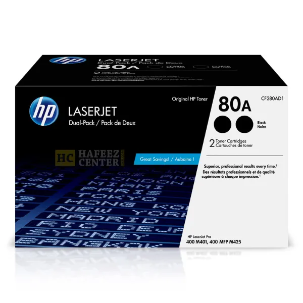 HP 80A Black Toner Cartridges Works with HP LaserJet Pro 400 M401