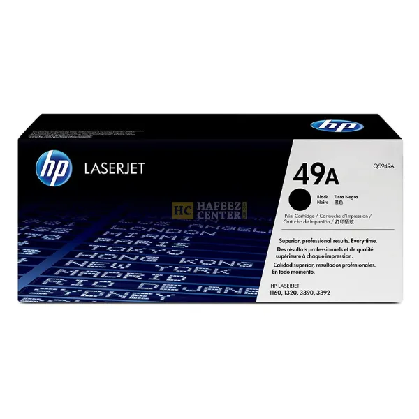 HP 49A, Q5949A, Low Yield Black LaserJet Toner LaserJet 1160, 1320, 3390