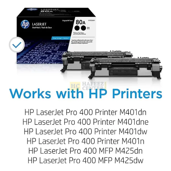 HP 80A Black Toner Cartridges Works with HP LaserJet Pro 400 M401 - Image 3