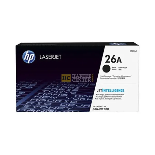 HP 26A Black Original LaserJet Toner Cartridge, CF226A