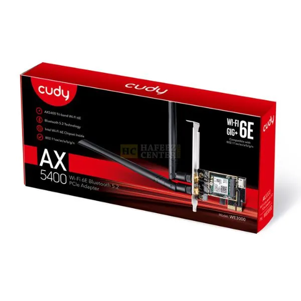 Cudy WE3000 AX5400 Tri-Band Wi-Fi 6 PCIe Adapter