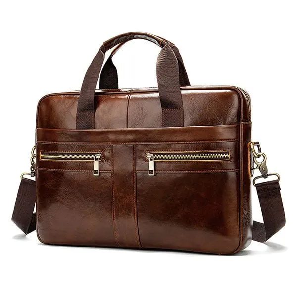Executive Genuine Leather Laptop Bag - Hafeez Center Lahore