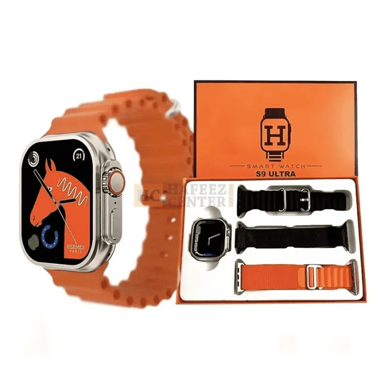 S9 Ultra Smart Watch with 3 Straps hafeez center lhr - Hafeez center