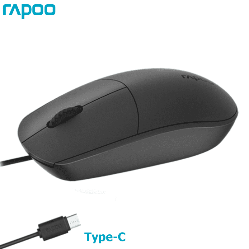 Rapoo N100C Type-C Wired Optical Mouse