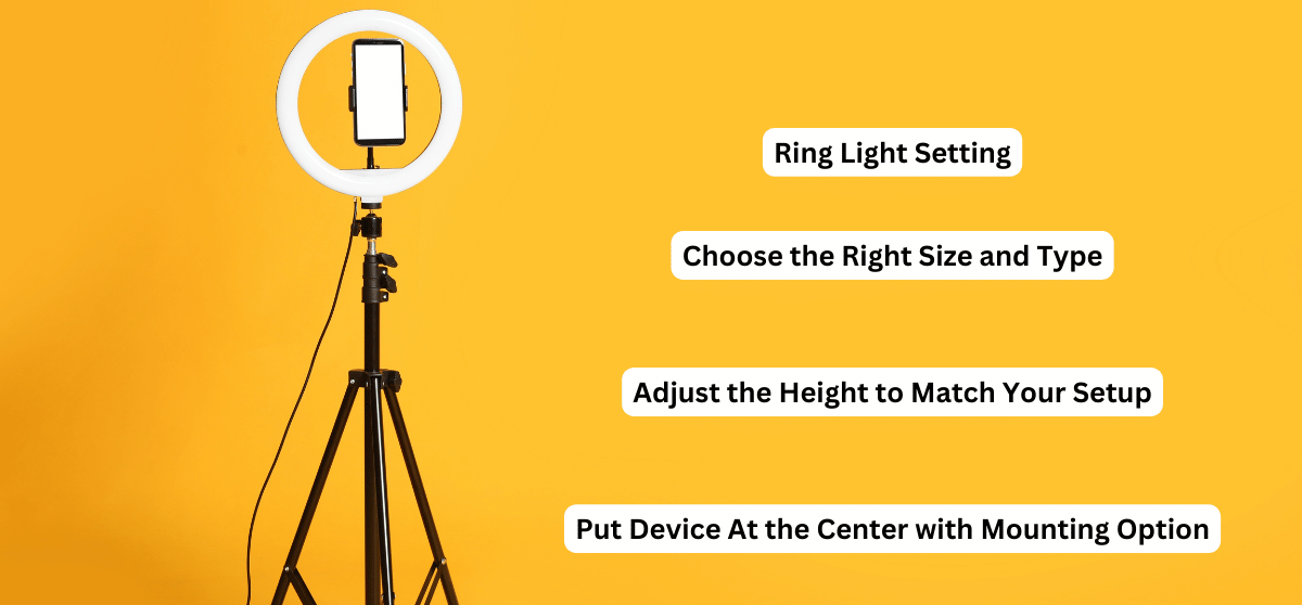 how to use a ring light - steps