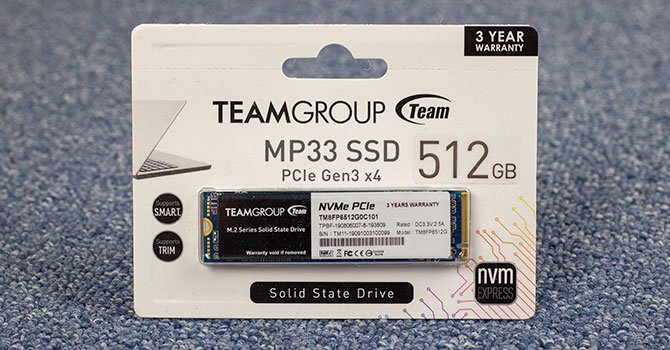 TeamGroup MP33 SSD 512GB M.2 PCIe Gen3x4 2280 NVMe